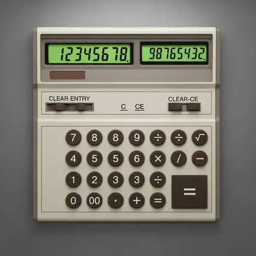 Flat Front View Calculator with Extra Screen