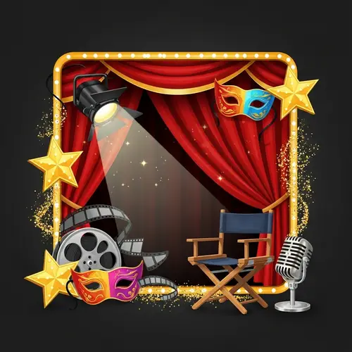 Vibrant Showbiz-Themed Avatar: Spotlight on Glamour