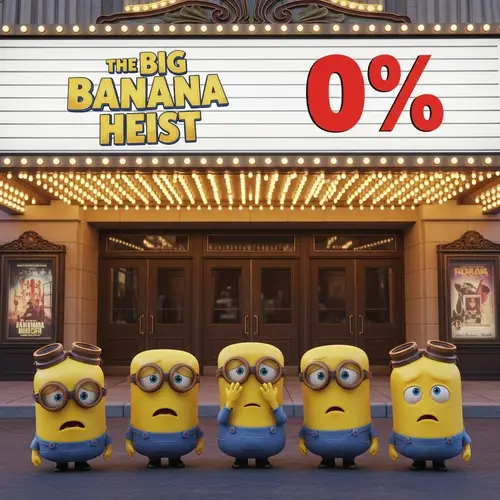 Yellow Cylindrical Characters at 0% Rated Movie Theater