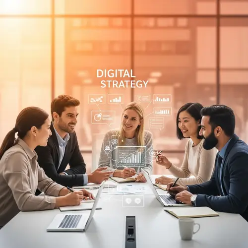 Diverse Digital Strategy Discussion in Technology Environment