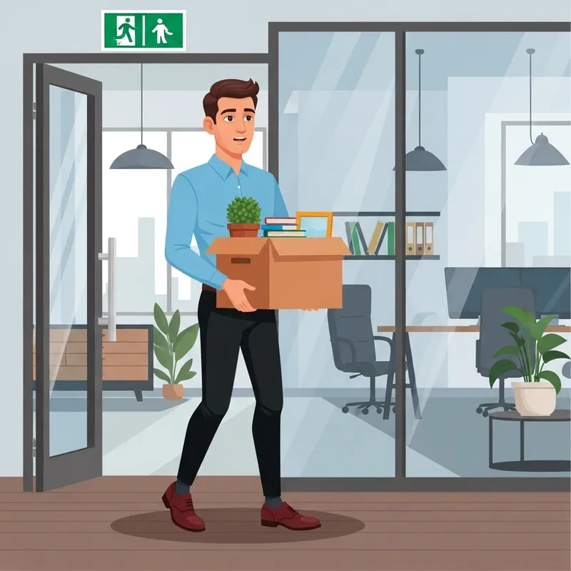 Confident Guy Quits Job | Resignation Illustration Confident Guy Quits Job | Resignation Illustration