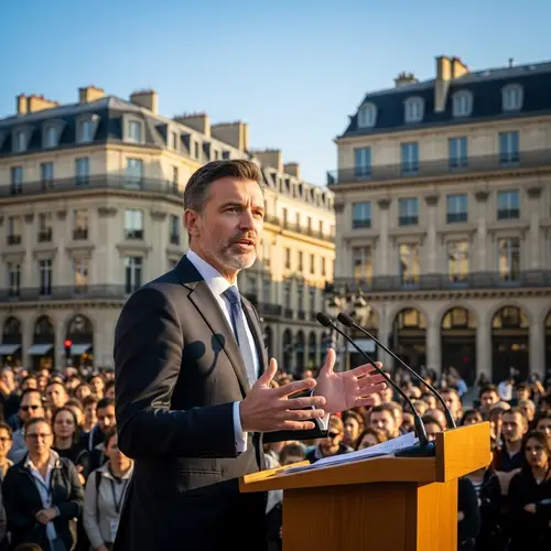 Emmanuel Macron - Political Leader Giving Speech