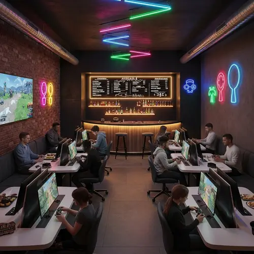 Cozy Gaming Food Cafe with Aesthetic Vibe