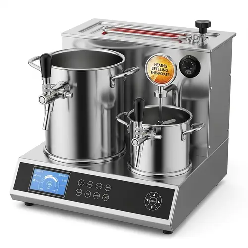 Compact Home Beer Brewing Machine with Dual Vessels