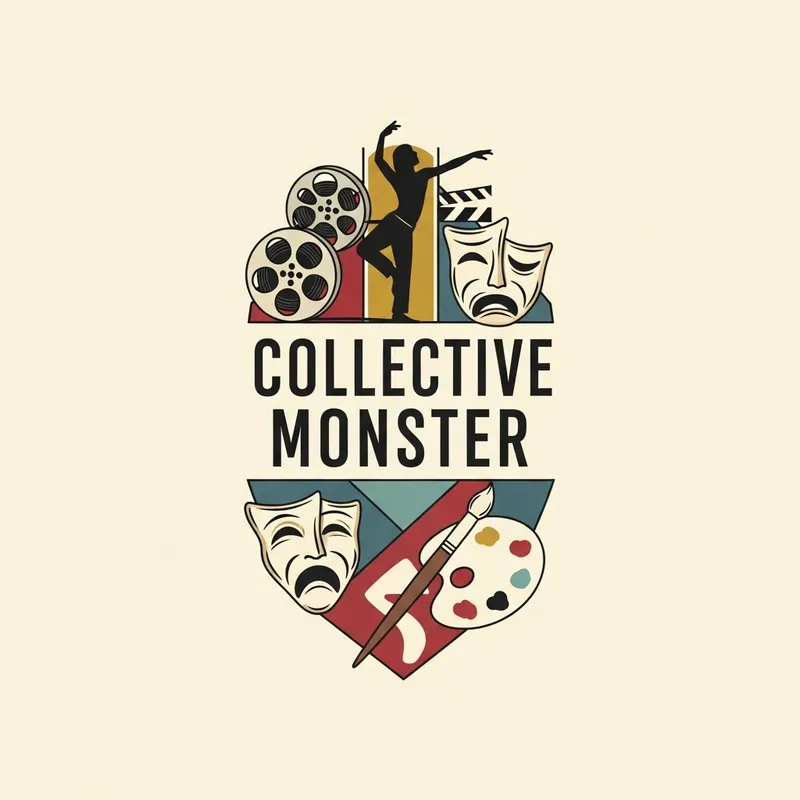 Clean Vintage Logo Design for Collective Monster Art Association Clean Vintage Logo Design for Collective Monster Art Association
