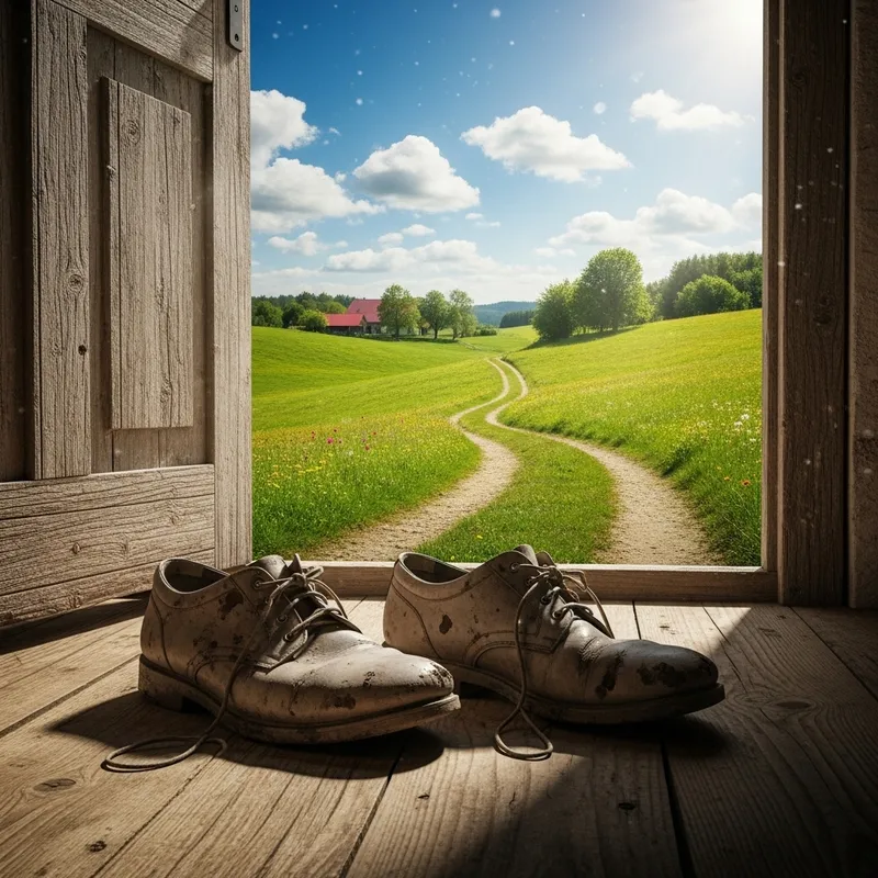 Old Shoes by Open Door to the Countryside Old Shoes by Open Door to the Countryside