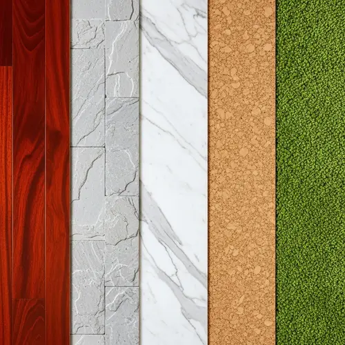 Floor Materials: Hardwood, Stone, Marble, Cork, Carpet