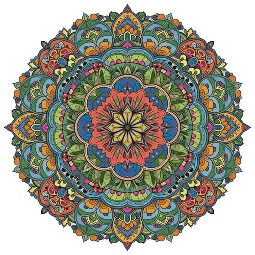 Vibrant Floral Mandala Design