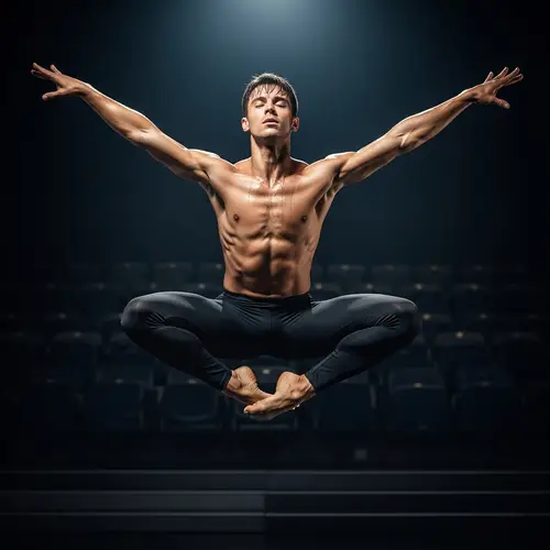 Hyperrealistic Dancer Performance - Muscular Definition & Elegance