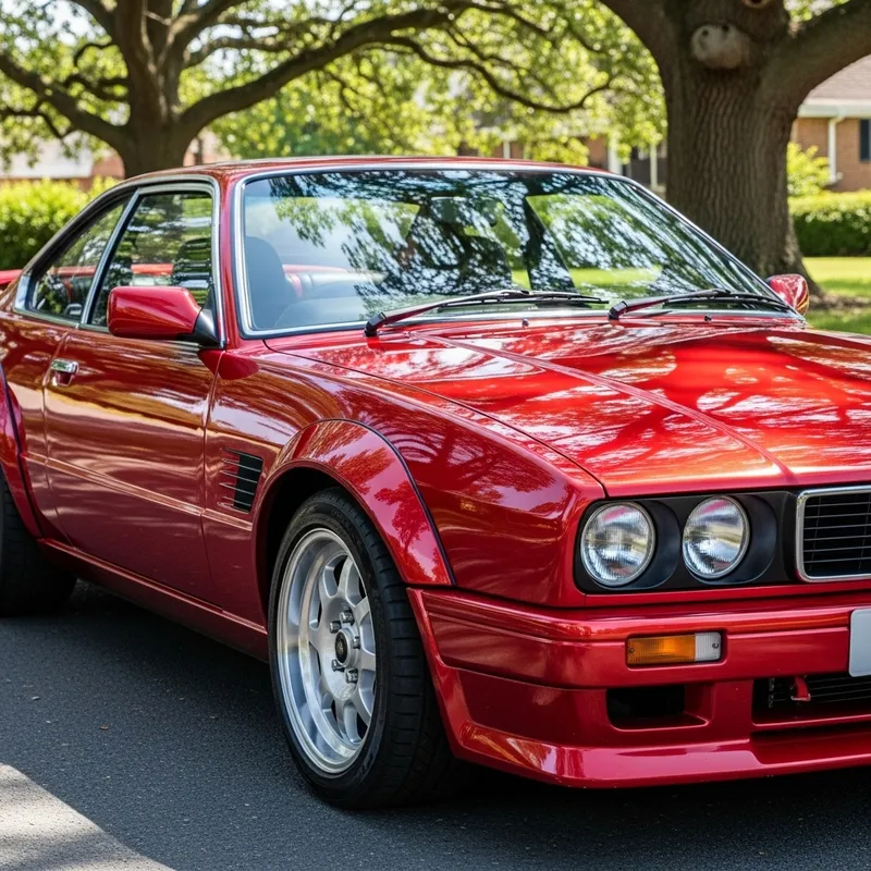Sleek Red Car - Design | Afternoon Sun