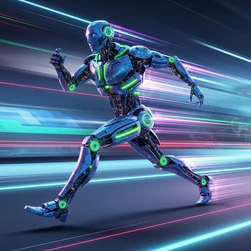 Futuristic Robot Illustration in Action