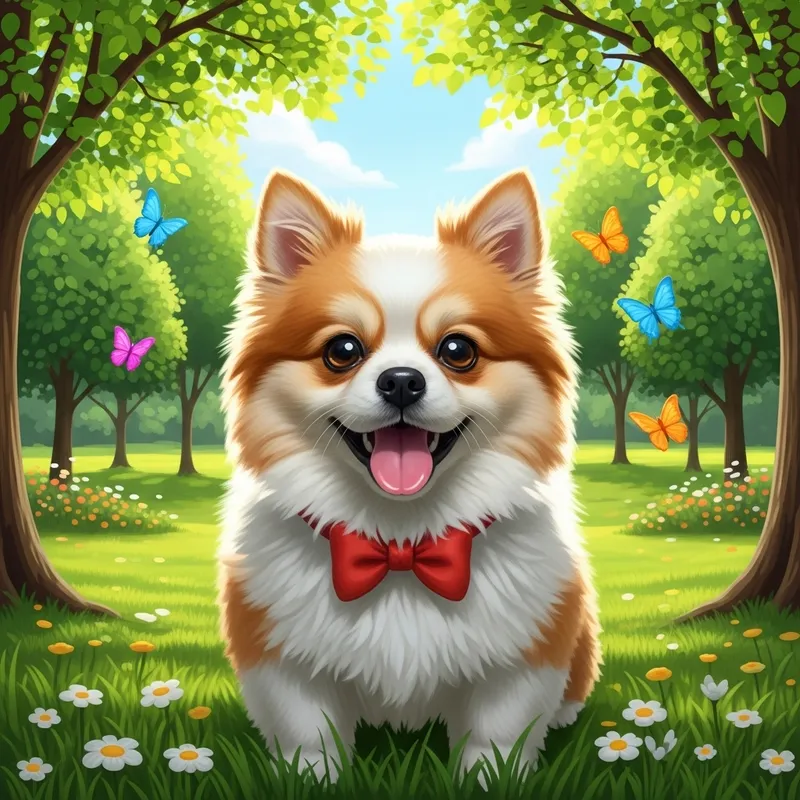 Adorable Dog Enjoying Sunny Day in the Park