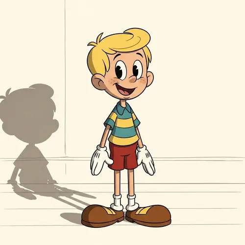 Cheerful Pixar-Style Blonde Portrait