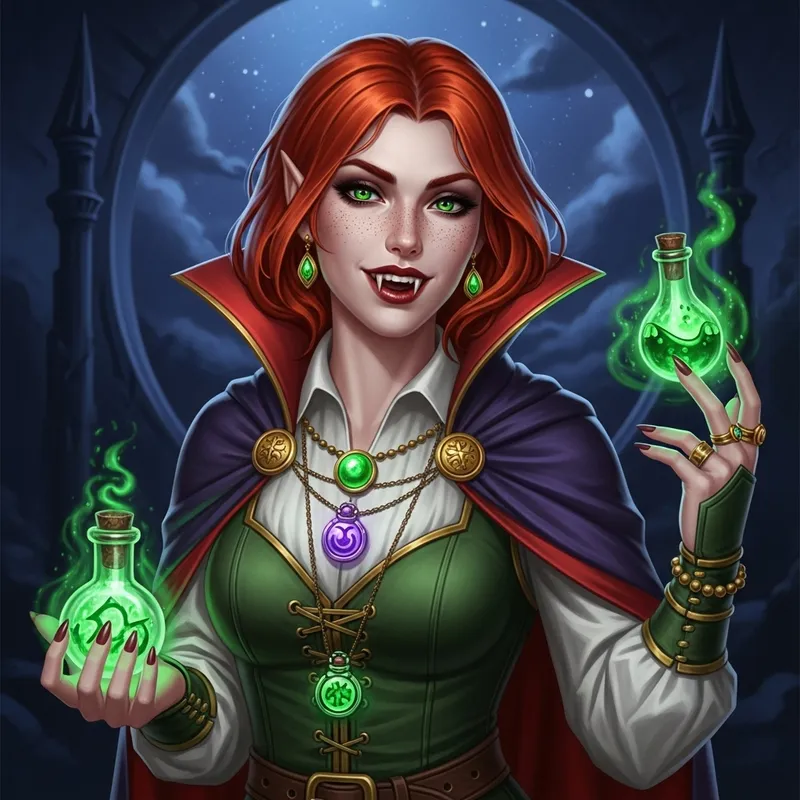 Enchanting Vampire Triss Merigold in Medieval Attire