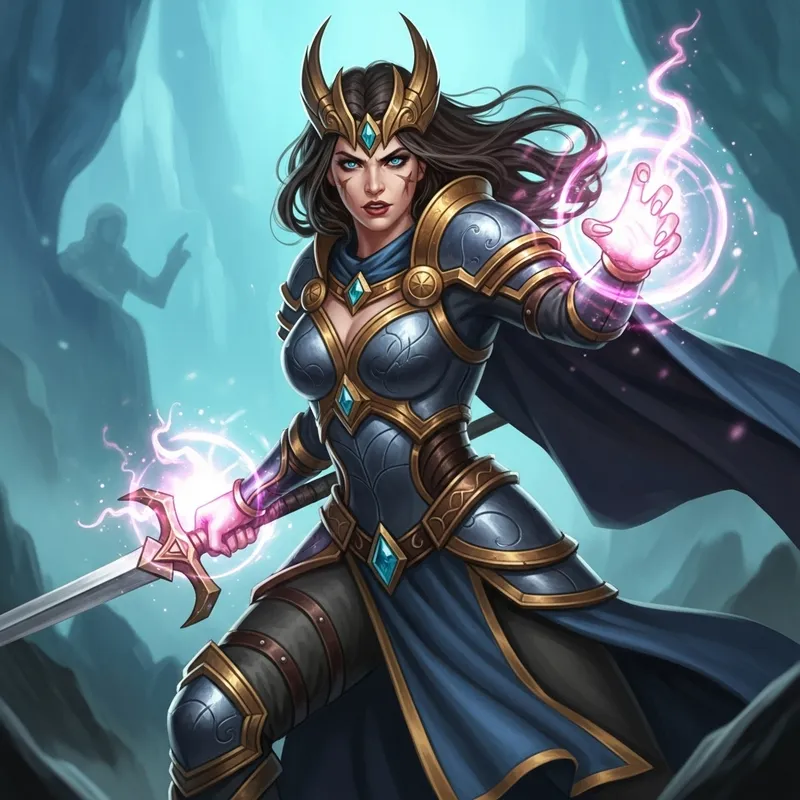 Epic Aasimar Sorceress: Nina Zenik Art