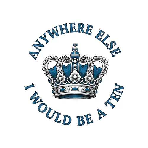 Swedish Crowns Circular Design - Anywhere Else I Would Be a Ten