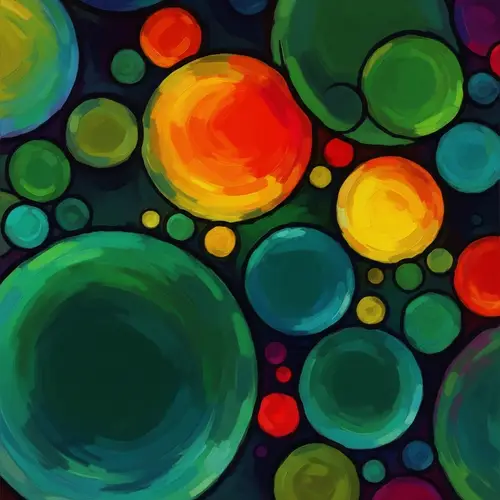 Abstract Geometric Patterns: Vibrant Color Contrasts