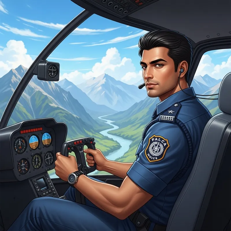 Erotic Police Officer Helicopter Artwork Erotic Police Officer Helicopter Artwork