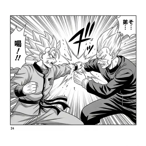 Dynamic Manga-Style Battle: Spiky vs. Stern Anime Characters