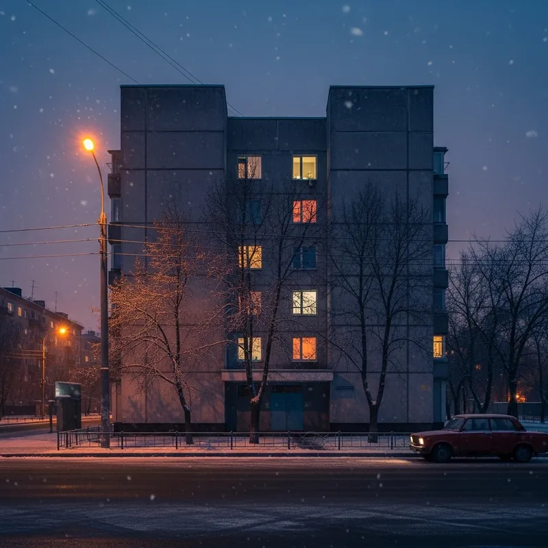1989 Panelka House in USSR - Retro Style Aesthetic Evening