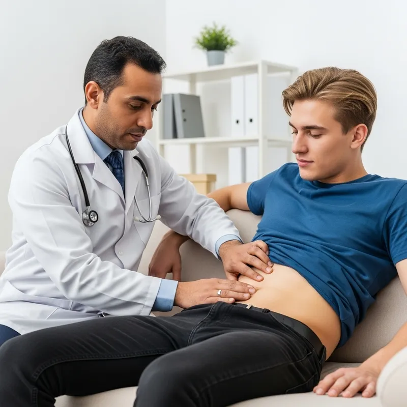 David's Checkup: Caring Doctor Examines Young Patient