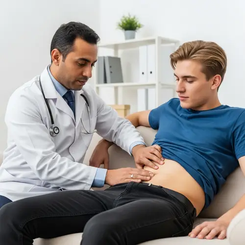 David's Checkup: Caring Doctor Examines Young Patient