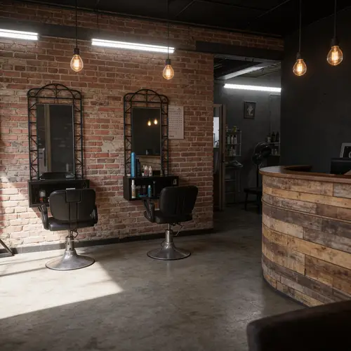 Industrial Chic Beauty Salon Redesign