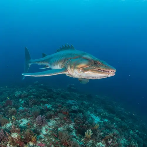 Realistic Sea Monster: Vibrant Colors & Menacing Presence