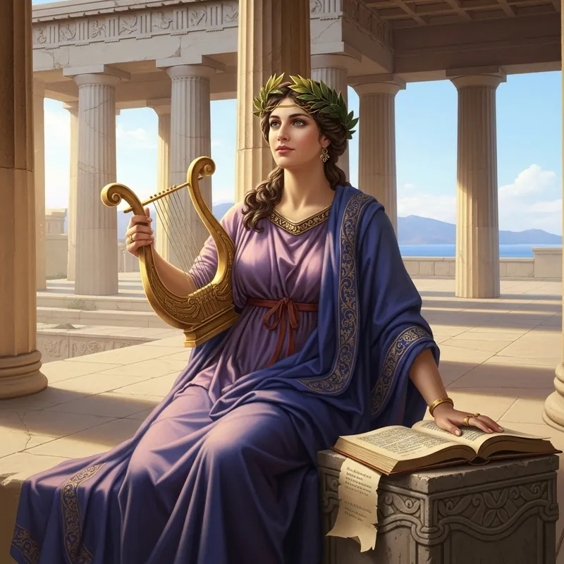 Create Realistic Image of Calliope: Muse of Epic Poetry
