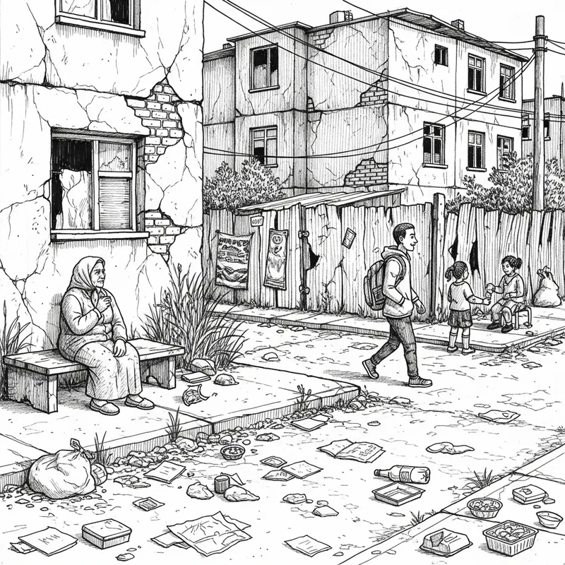 Community Revitalization Sketch - Ballpen Illustration