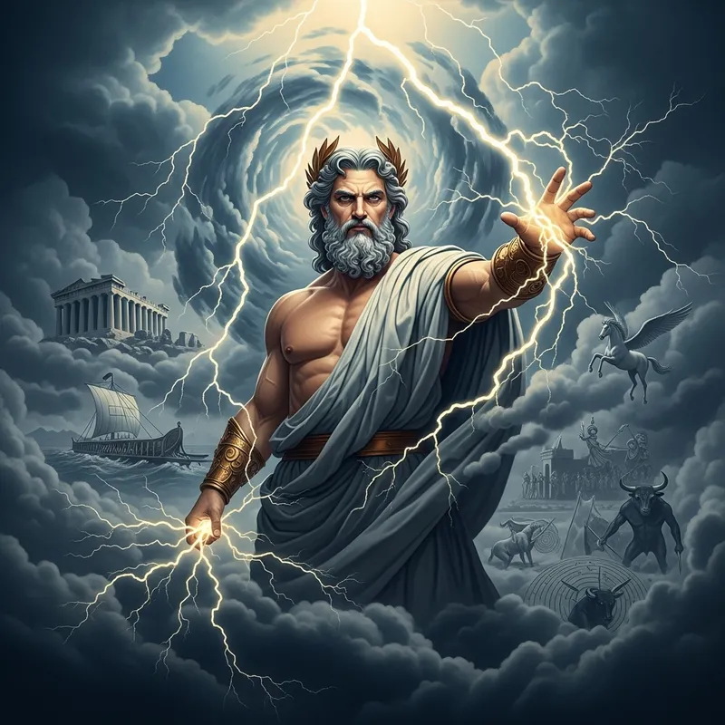 Zeus: Muscular God of Lightning in Ancient Greek Myths