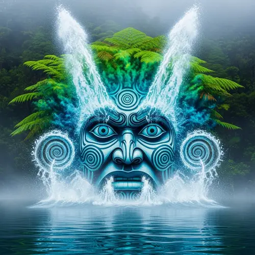 Maori Lake Guardian Emerges: Hyper-Realistic Image