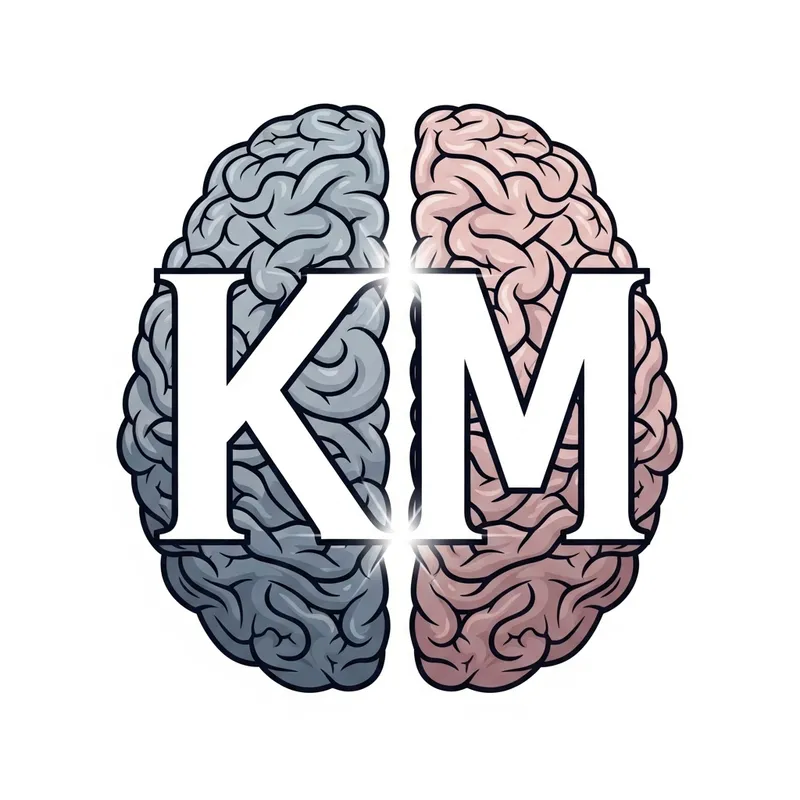 Human Brain Logo Design: K&M Split