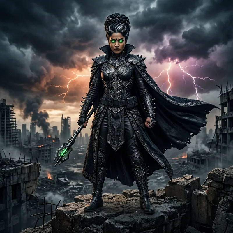 Supervillain Character: Midnight Black-Haired Domination