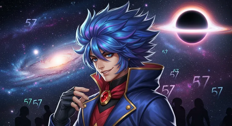 Cosmic Blue & Purple-Haired Anti-Hero: A Galactic Encounter