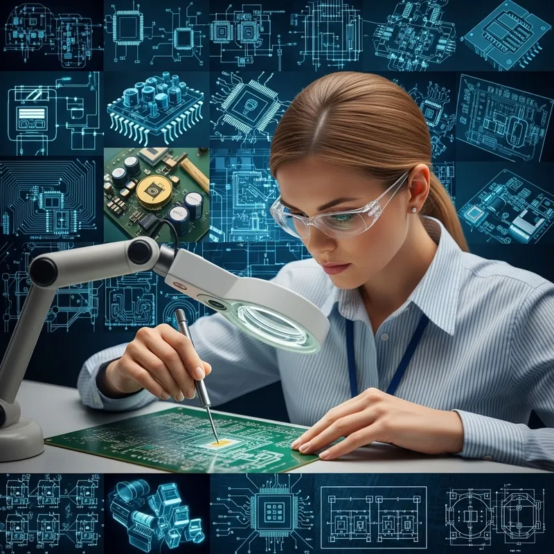 Expert PCB Inspection by Skilled Female Inspector