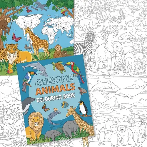 Planet Earth - Awesome Animals Colouring Book