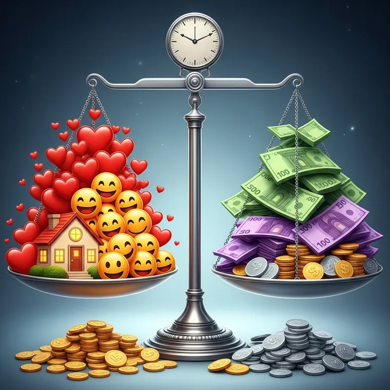 Balance of Happiness and Wealth: Ideal for Clothing Brand Design Balance of Happiness and Wealth: Ideal for Clothing Brand Design