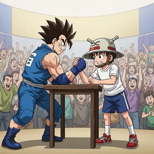Fictional Characters in Friendly Arm-Wrestling Match