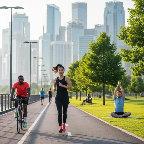 Embracing a Healthy Lifestyle in a Modern Cityscape