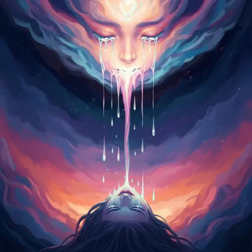 Ethereal Celestial Tears | Surreal Digital Painting