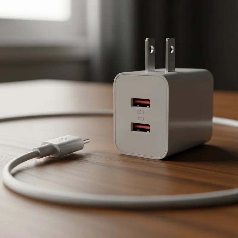 USB C Charger with Cell Phone Cable | American Wall Block