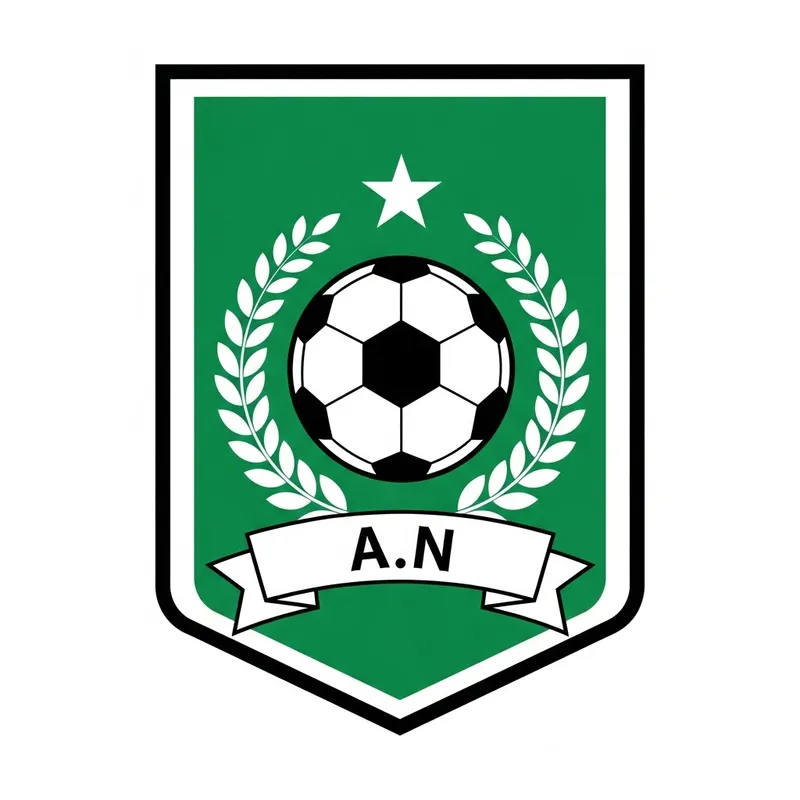 Atletico Nacional Soccer Team Badge - Green Background and Laurel Wreath