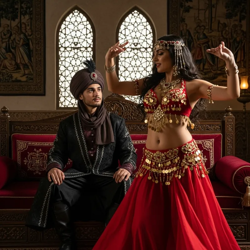 Ottoman Sultan Watching Belly Dance Performance