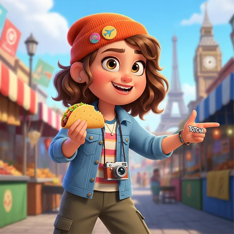 Adventurous Travel Blogger with Shoulder-Length Brown Hair