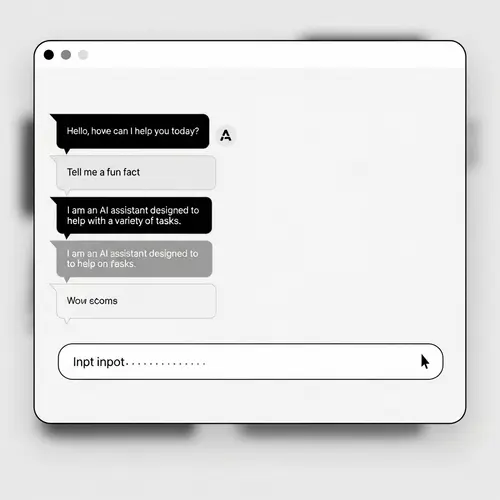 Minimalist AI Chat Interface in Black & White