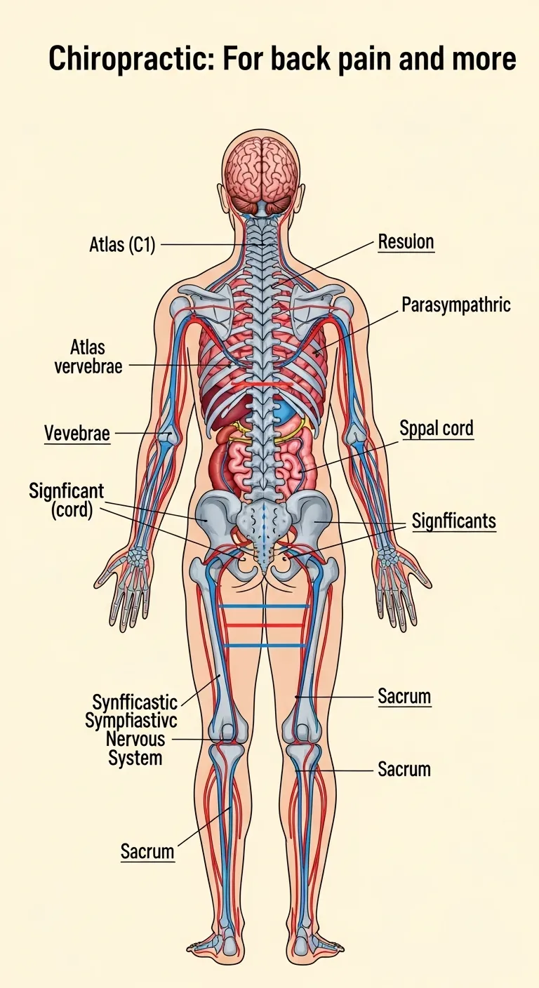 Human Sympathetic & Parasympathetic Nervous System Anatomy | Chiropractic Illustration
