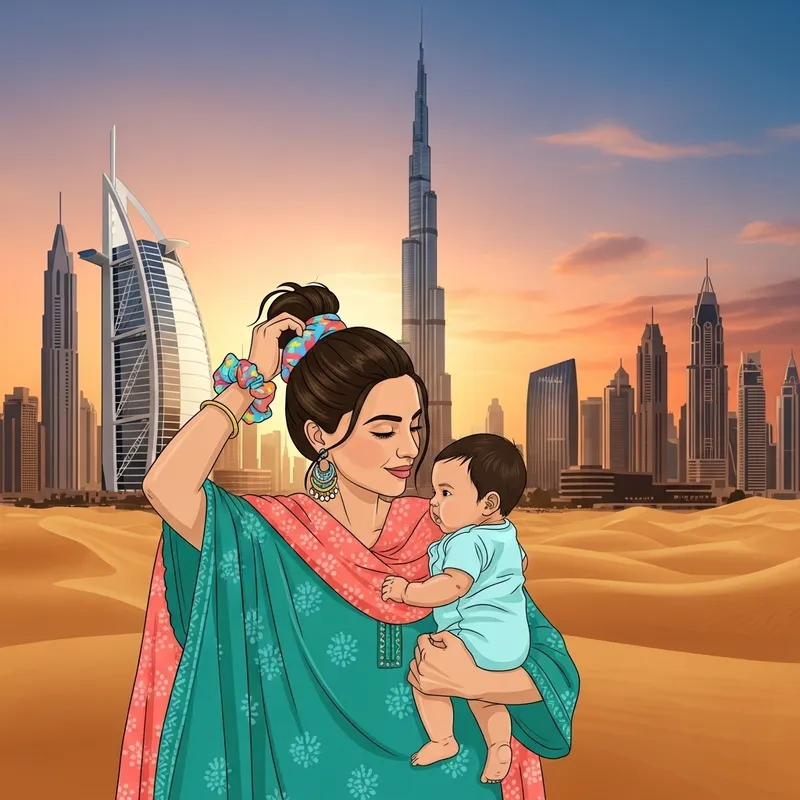 Wear Scrunchie: Hair Up, Protect Baby Skin - Dubai