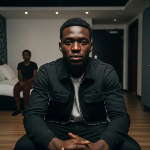 Cinematic African Young Man & Woman Capture in Modern Room