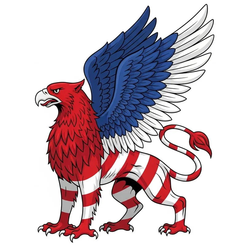 American Flag Griffin | Majestic Mythical Creature